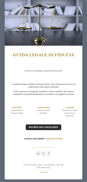 Email consulenza legale affidabile