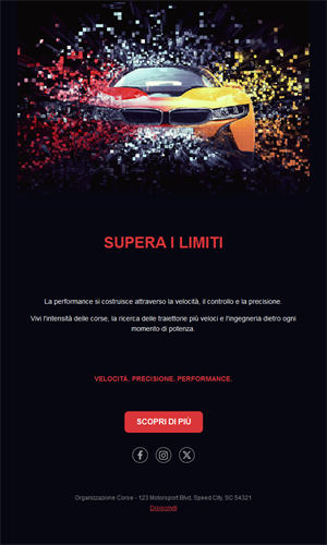 Email gare di supercar