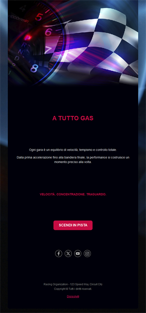Email gare con bandiera a scacchi