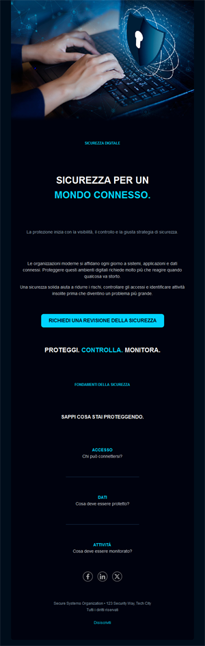 Email servizi di cybersicurezza