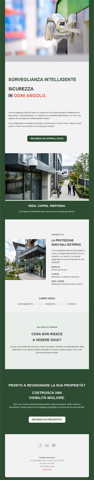 Email di videosorveglianza intelligente