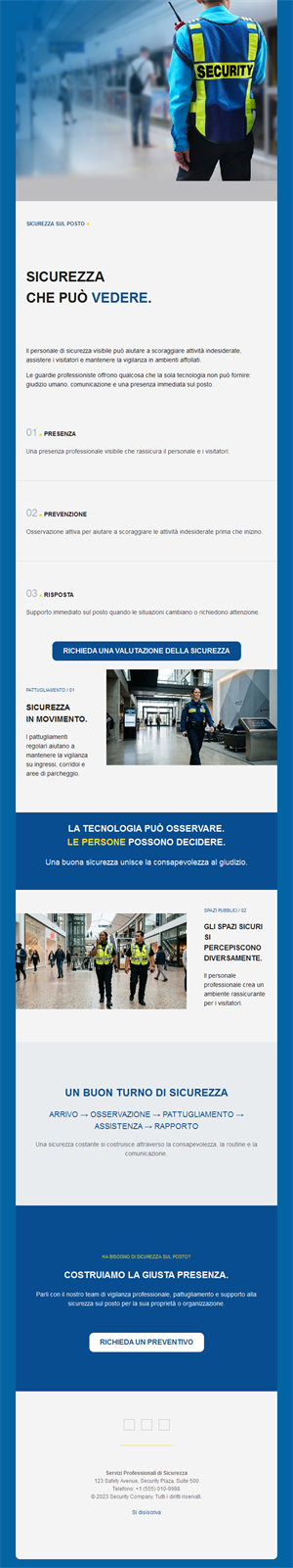 Email di vigilanza in loco