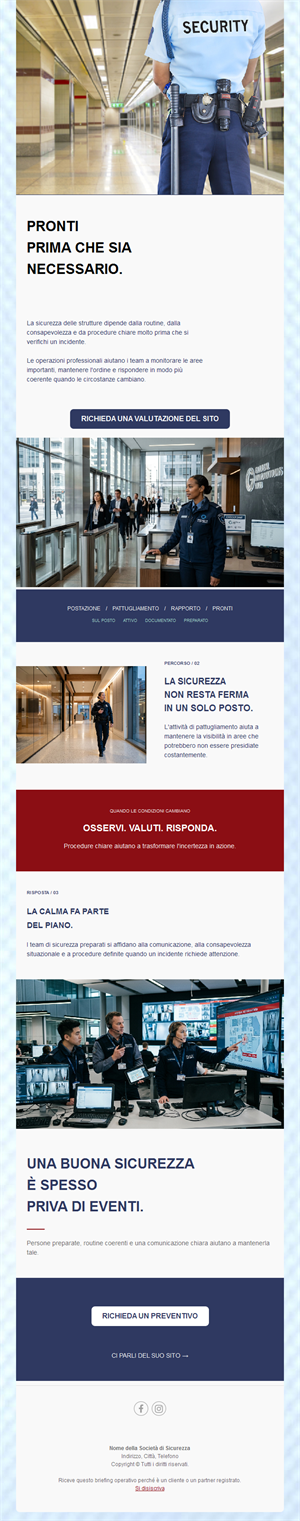 Newsletter servizi di vigilanza
