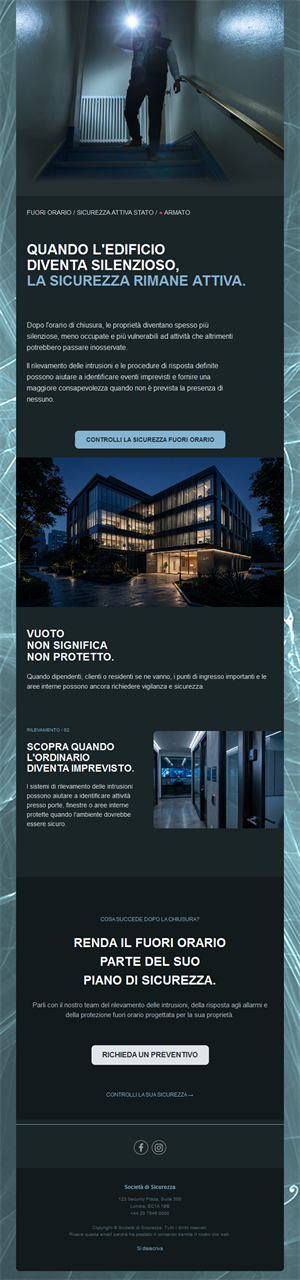 Email di vigilanza fuori orario