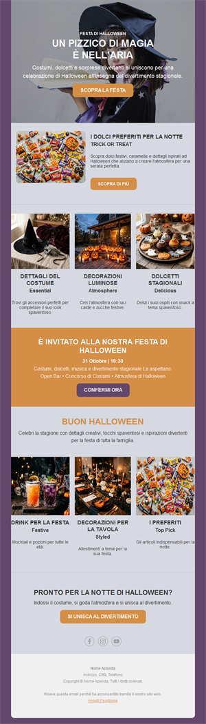 Invito alla festa di Halloween con RSVP