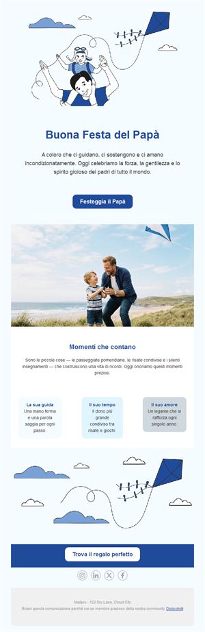 Auguri per la Festa del papà con aquilone