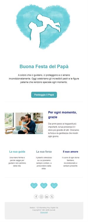 Email di ringraziamento per la Festa del papà