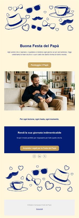 Email illustrata per la Festa del papà