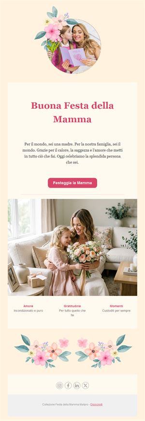 Email crema per la Festa della mamma