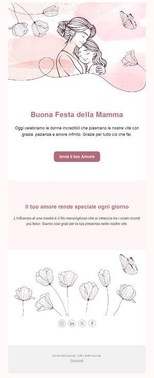 Email Festa della mamma con disegno a tratto