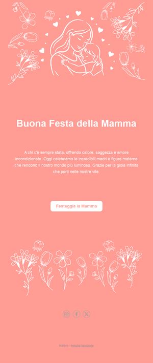 Email biglietto corallo per la Festa della mamma