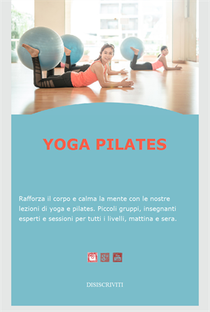 Email turchese di yoga e pilates