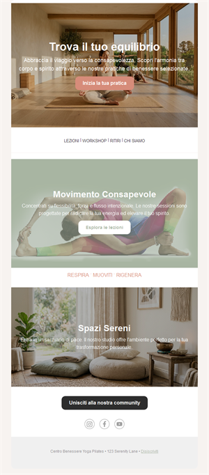 Email ritiri e workshop di yoga