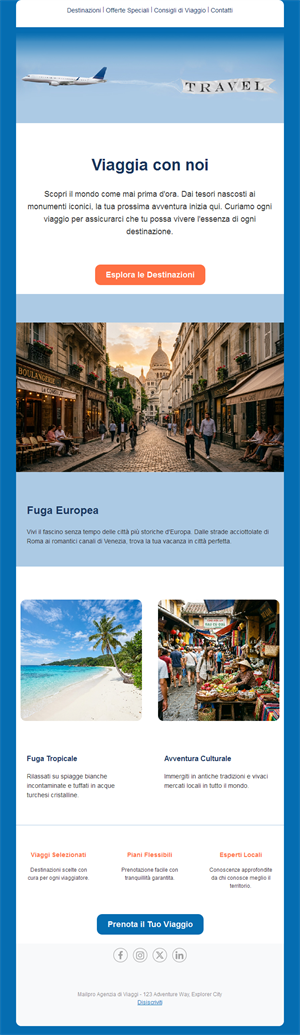 Email fuga in Europa