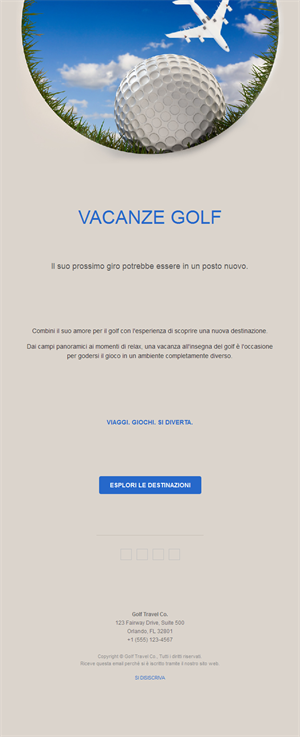 Email vacanze golf