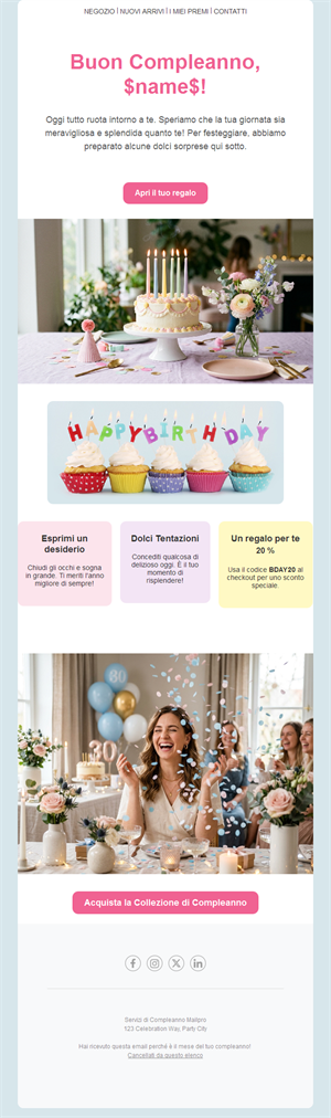 Birthday Celebration Emails