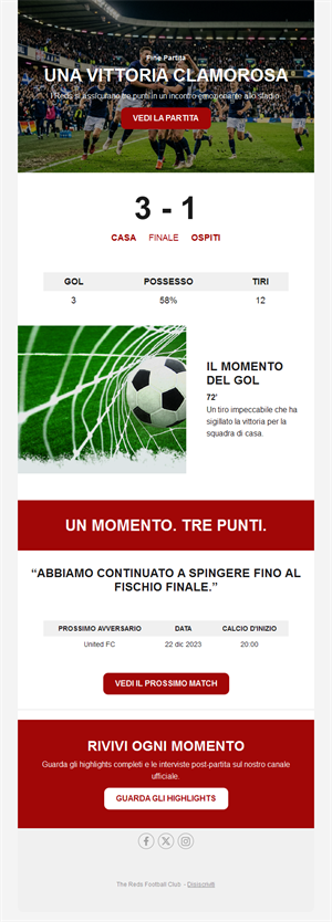 Game Day Email Templates