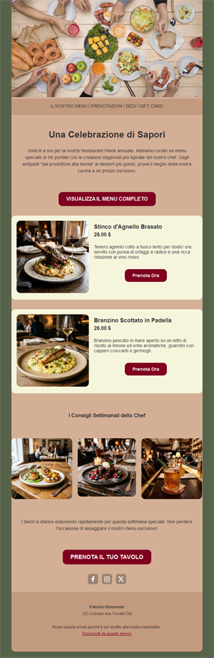 Gourmet Email News
