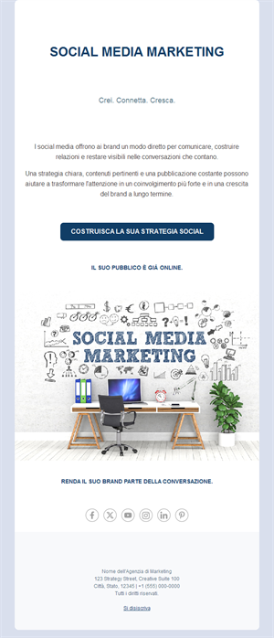 Email di agenzia di social media marketing