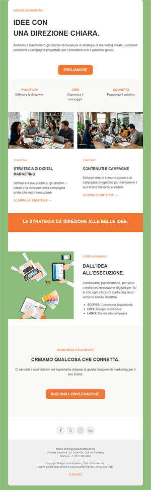 Newsletter di agenzia di marketing digitale