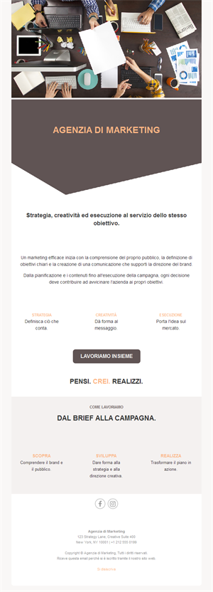 Email di agenzia dal brief alla campagna