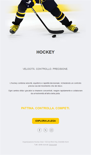 Email campionato di hockey su ghiaccio