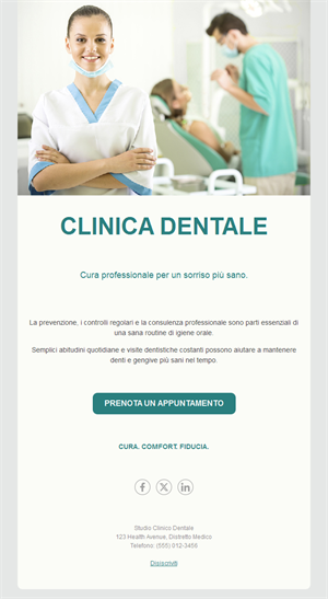 Email semplice di clinica dentale