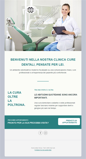 Email di benvenuto dello studio dentistico