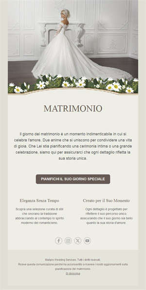 Email di wedding planner